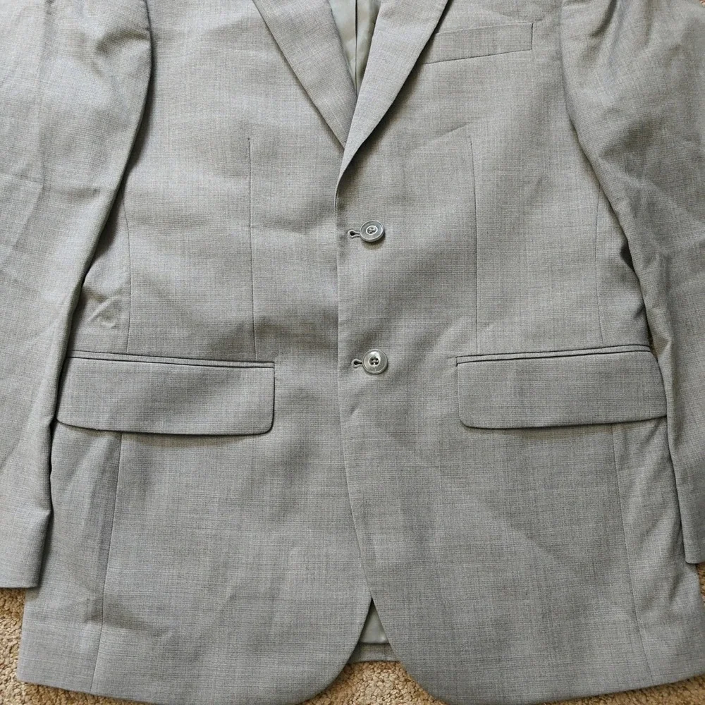 Jos A Bank 1905 Tailored Fit Gray Wool Stretch Suit Jacket Blazer Mens 36S NWT